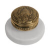 C10 Temple Door Knob Paperweight Brass w/Marble Base