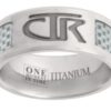 J113W Titanium with White Carbon Fiber Inlay CTR Ring