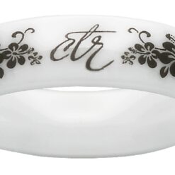 J128 "Heavenly Flower" CTR w/Flowers White Diamond Ceramic