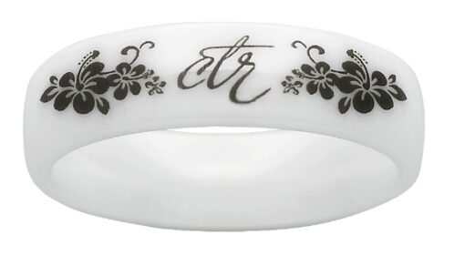 J128 "Heavenly Flower" CTR w/Flowers White Diamond Ceramic