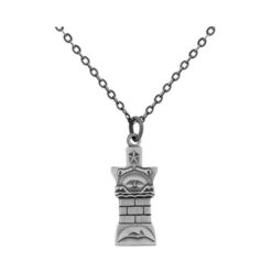 J14 Nauvoo Pillar Necklace Antique Silver Plate