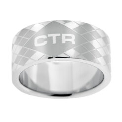 J148 "Silver Argyle" Stainless Steel CTR Ring