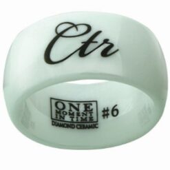 J179 – "Allure" White Diamond Ceramic CTR Ring Wide