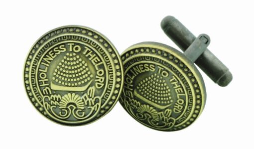 J7CAG Temple doorknob cufflink Antique Gold