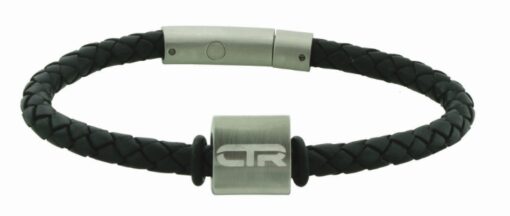 L4  Leather CTR Bracelet W/Stainless Steel Parts