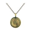 J22 Nauvoo Legion Button Necklace Antique Gold