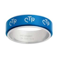 J38C CTR Spinner Ring Wide Cobalt Blue