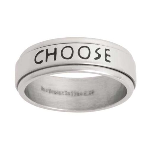 J47N "CHOOSE THE RIGHT" Spinner Ring Narrow