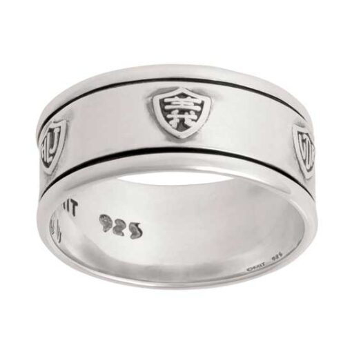 J61 Language Spinner Ring Wide (11 Languages)