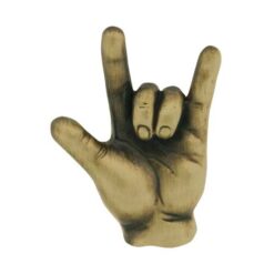 J94G I Love You (Sign Language) Pin Antique Gold