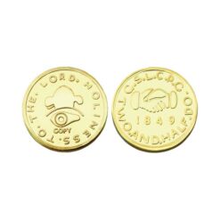 M4 $2.50 Mormon Gold Coin 3/4" dia.