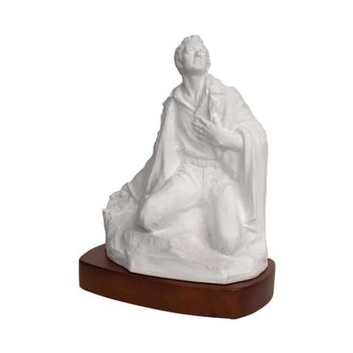 S23 Fairbanks First Vision White Marble Statue 10"